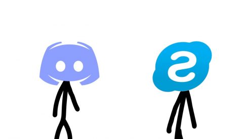 Discord vs. Skype logos