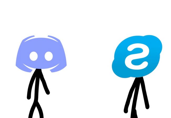 Discord vs. Skype logos